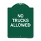 Signmission Parking Lot Sign No Trucks Allowed, Green & White Aluminum Sign, 18" x 24", GW-1824-23419 A-DES-GW-1824-23419 - alternate 1